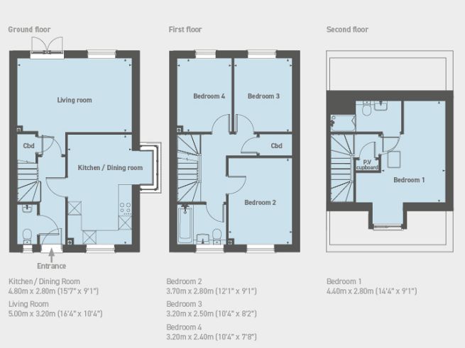 Floor plan, 4 bedroom house  - artist's impression subject to change